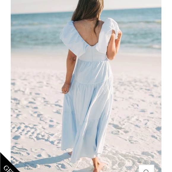 Blue tiered maxi dress - Picture 2 of 6